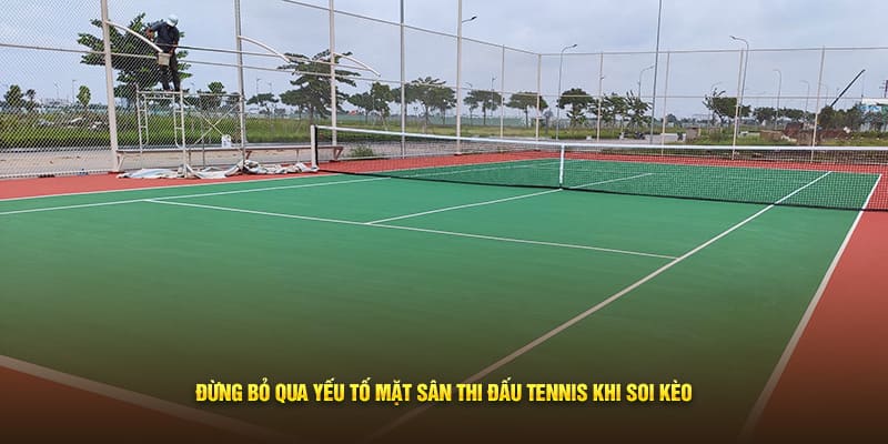 Đừng bỏ qua yếu tố mặt sân thi đấu Tennis khi soi kèo