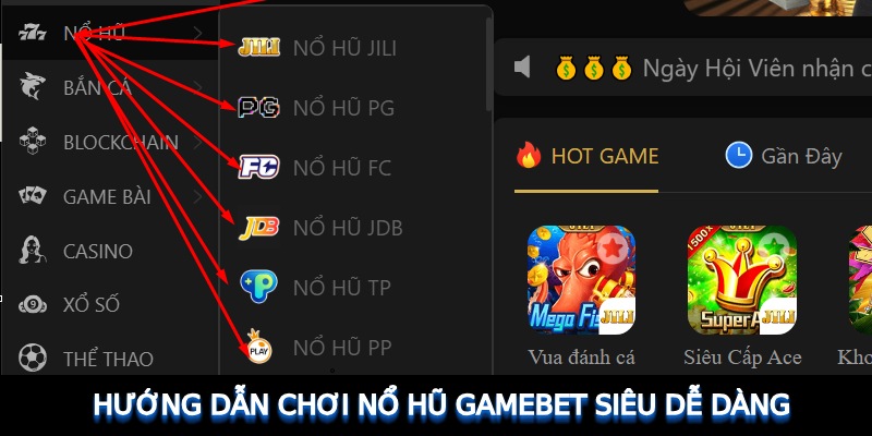 Hướng dẫn chơi nổ hũ Gamebet siêu dễ dàng